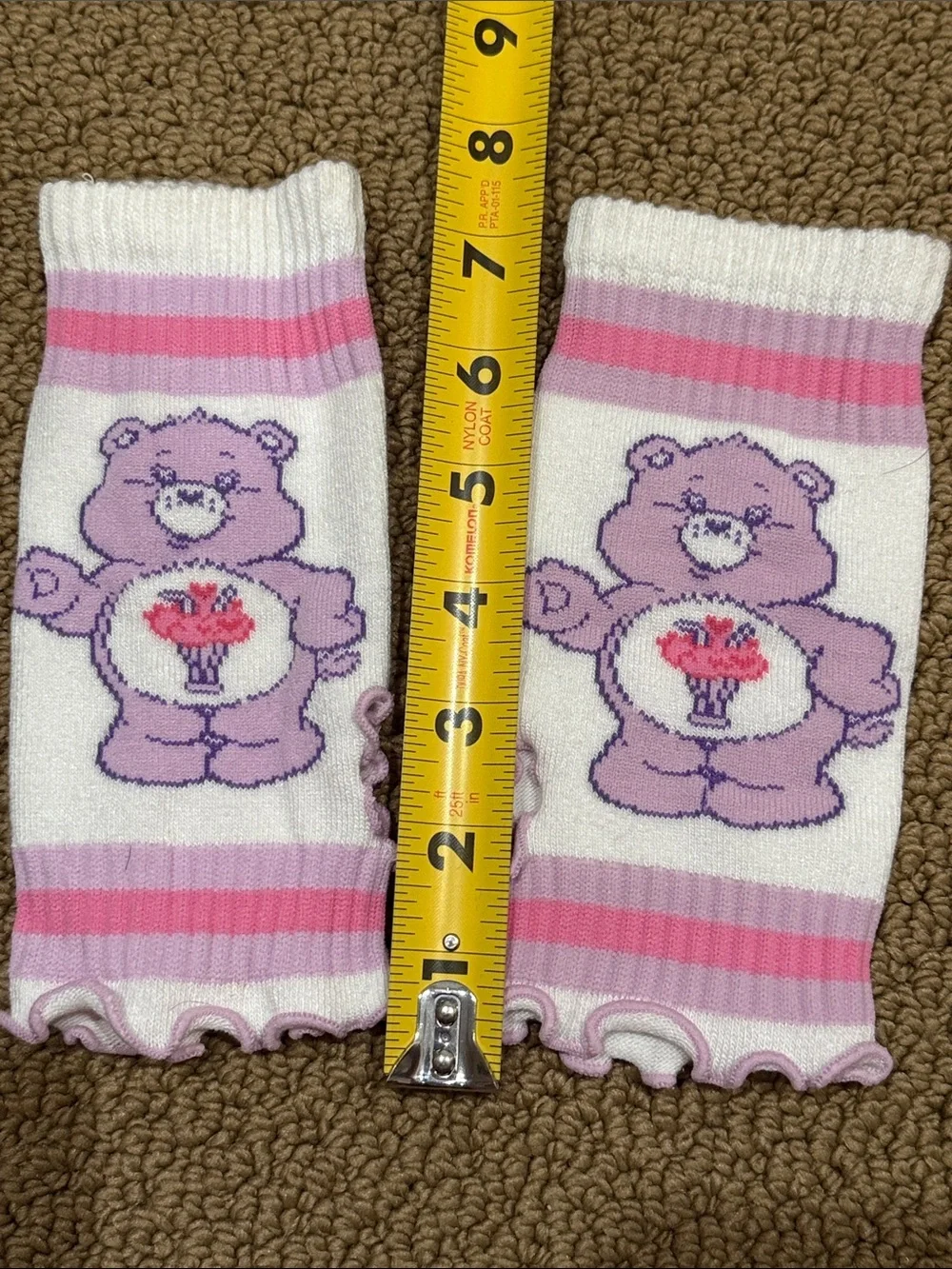 Vintage carebear fingerless gloves